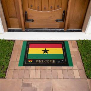 Paillasson Ghana & Ghanian Flag house mats / sports Welcome