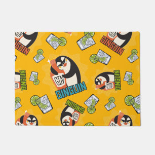 Paillasson gin Motif, ginguin cadeau de pingouin pour les fan