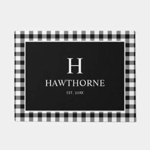 Paillasson Gingham à carreaux Classique Moderne
