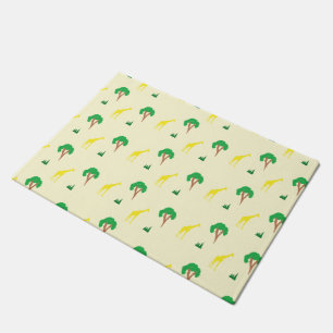 Paillasson Giraffe et motif d'arbre