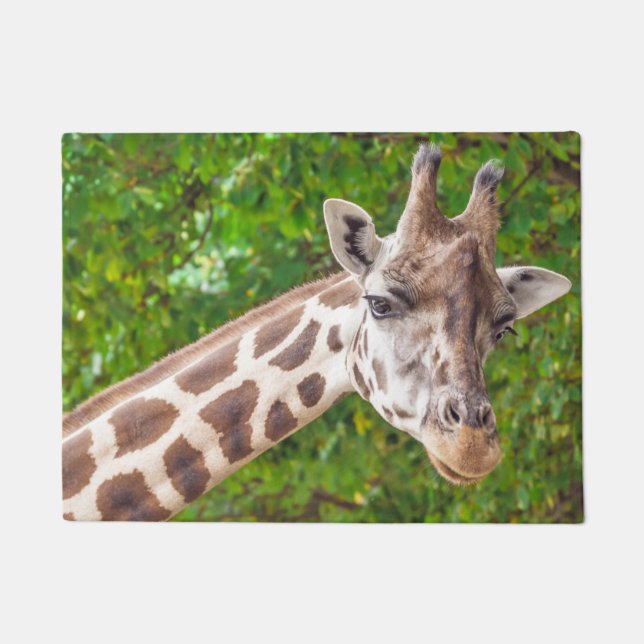 Paillasson Giraffe Portrait Photo (Devant)