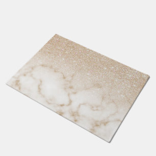 Paillasson Glamorous Gold White Glitter ombre