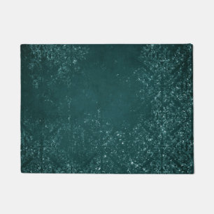 Paillasson Glimmery Turquoise Grunge Riche verre vert foncé