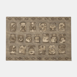 Paillasson Glyphs maya de mois civil
