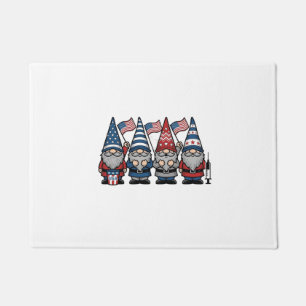 Paillasson Gnome infirmière patriotique Gravure vintage vecto