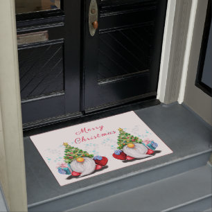 Paillasson Gnome mignonne avec arbre de Noël Casquette et ca