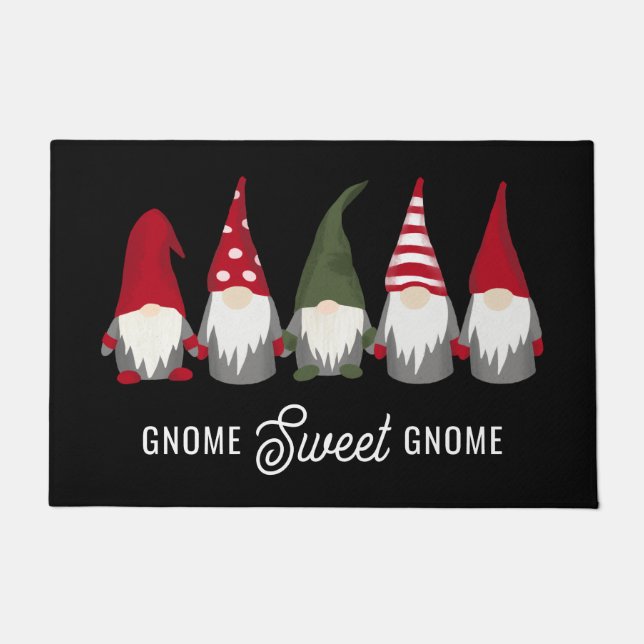Paillasson Gnome Sweet Gnome Funny Christmas (Devant)