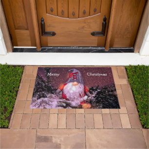Paillasson Gnome Whimsical Joyeux Noël Arbre de Noël