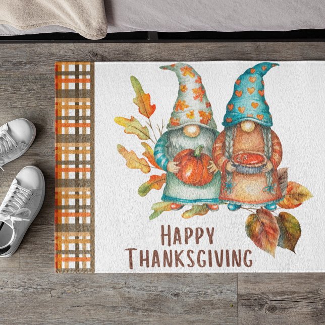 Paillasson Gnomes de Thanksgiving mignons (Créateur téléchargé)