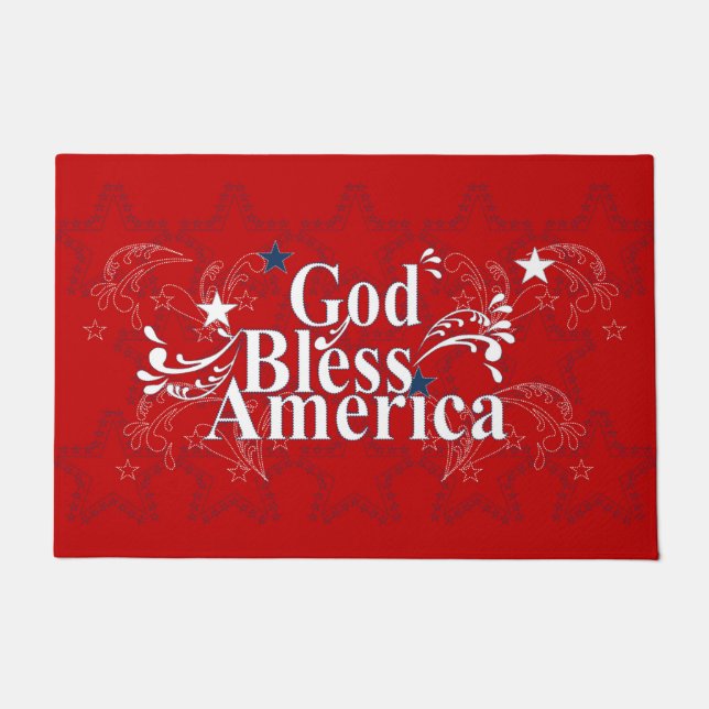 Paillasson God Bless America Welcome Mat (Devant)