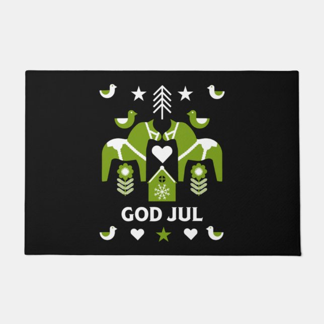 Paillasson God Jul Swedish Folk Art (Devant)