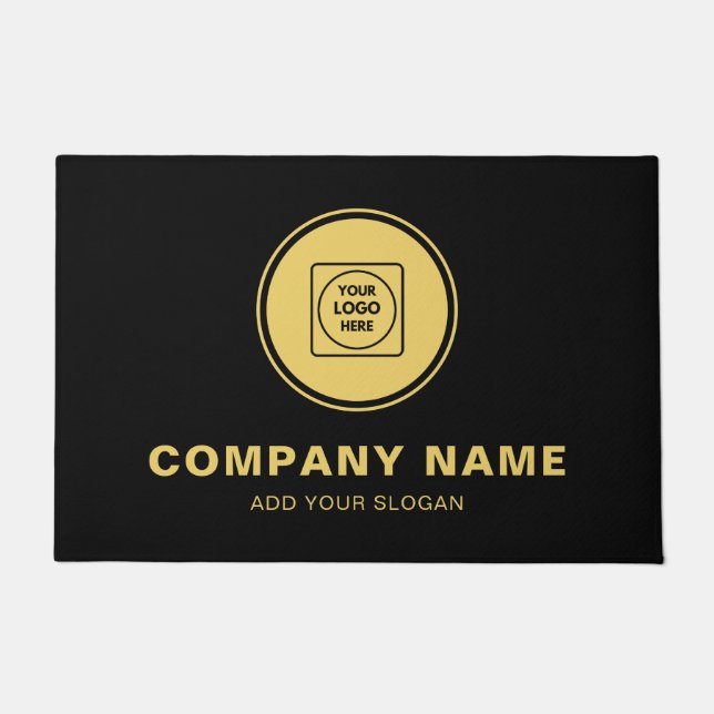 Paillasson Gold Logo Custom Business Branding doormat (Devant)