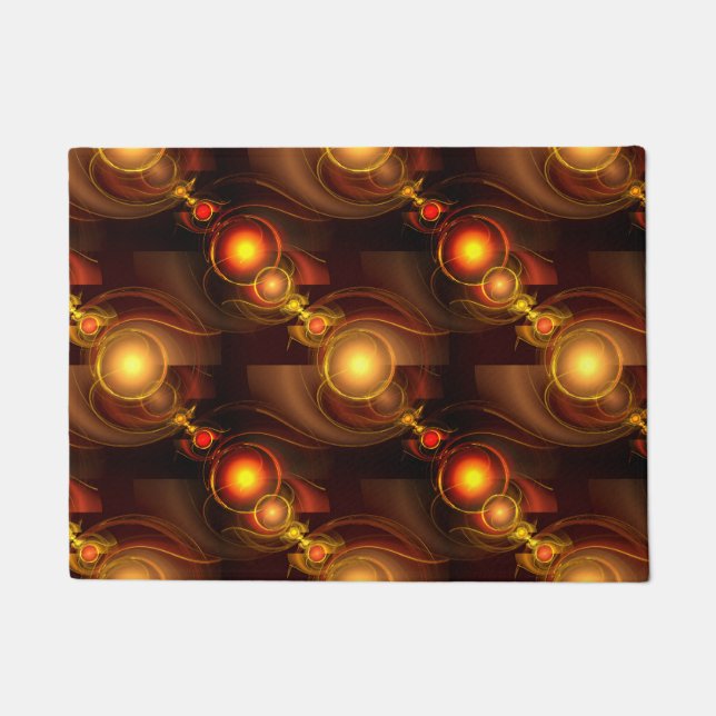 Paillasson Gold Modern Boho Elegant Abstract Art Pattern #501 (Devant)