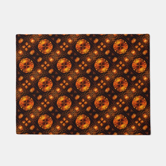 Paillasson Gold Modern Boho Elegant Abstract Art Pattern #507 (Devant)