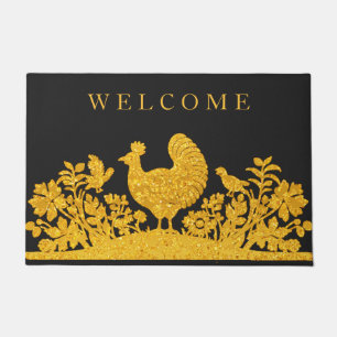 Paillasson Gold Thanksgiving Turquie Floral Doormat
