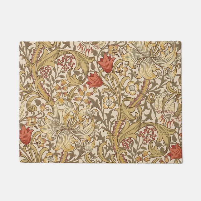 Paillasson Golden Lily Version Motif 2 Par William Morris (Devant)