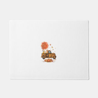 Paillasson Golden Retriever Citrouille Camion Automne Leaf au