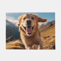 Golden Retriever heureux en train de courir