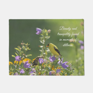 Paillasson Goldfinch sur Harebell Flower