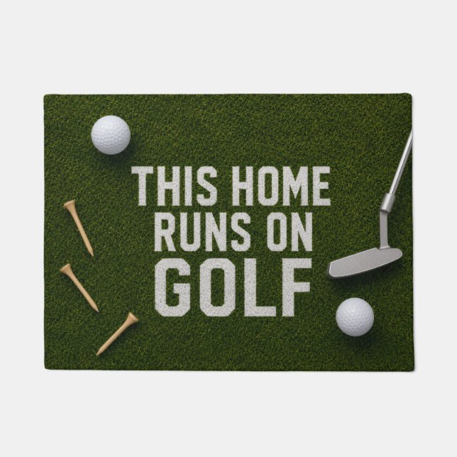 Paillasson Golf cette maison tourne au golf (Devant)