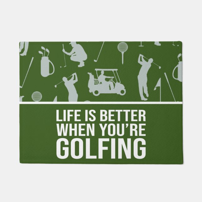 Paillasson Golf drôle dire pour golfeur (Devant)