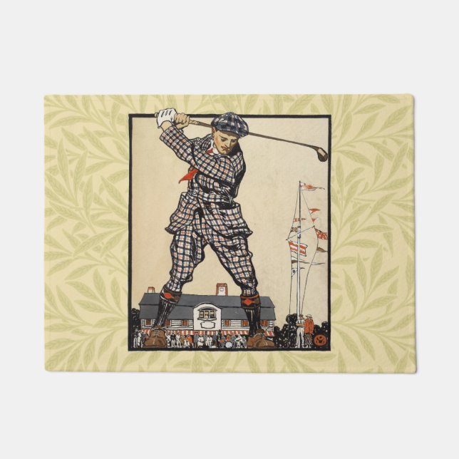 Paillasson Golf Golfer Vintage Golf antique (Devant)