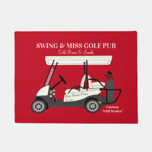 Paillasson Golf Pub Golf Cart Bière & Snacks Wild Stories