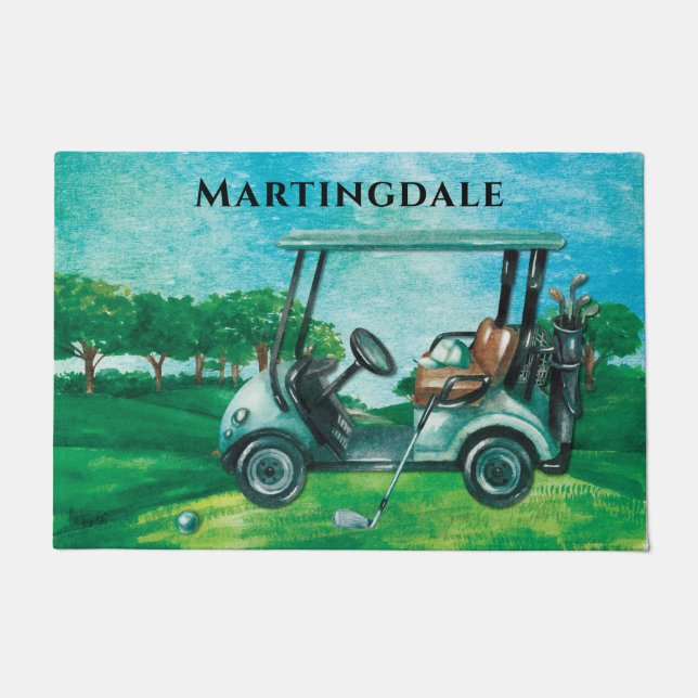 Paillasson Golf sur mesure Panier Monogramme Golf (Devant)