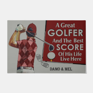 Paillasson Golfer Home Doormat, Drôle Joueur de Golf Citatio