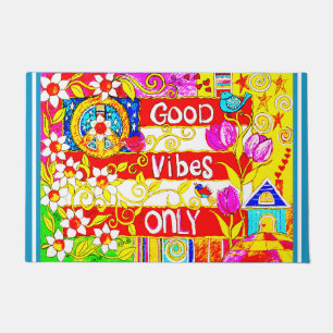 Paillasson Good Vibes uniquement, Daisies, Panneau De Paix, D