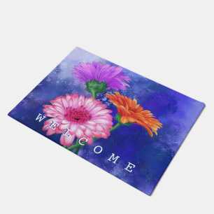 Paillasson Gorgey Trois Couleurs Gerberas - Bienvenue