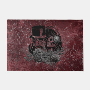 Paillasson Gothique Kissing Skulls Couple Et Sang Rouge Étern