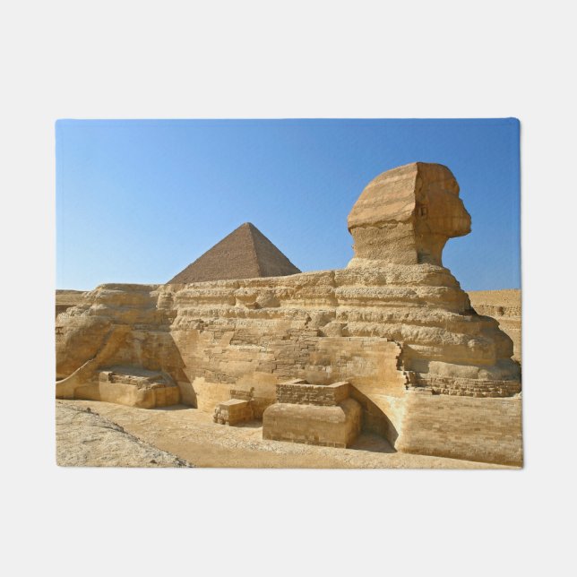 Paillasson Grand Sphinx de Gizeh avec la pyramide de Khafre - (Devant)