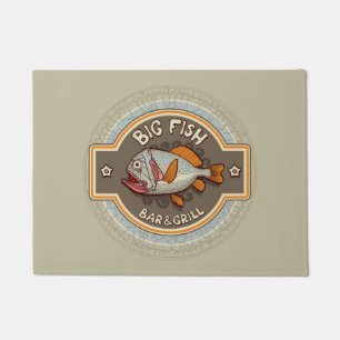 Paillasson Grande affiche de bar et grill de poissons