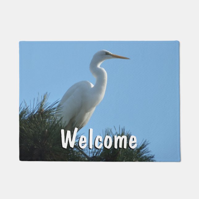 Paillasson Grande Aigrette en Floride ensoleillée (Devant)