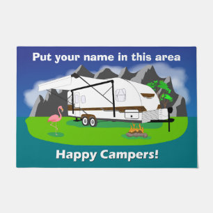 Paillasson Grande rétro natte de remorque, axe boisé et