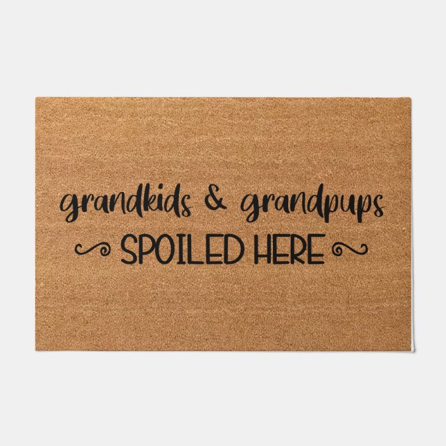 Paillasson Grandkids Welcome Doormat, Grand-parents Cadeau (Devant)