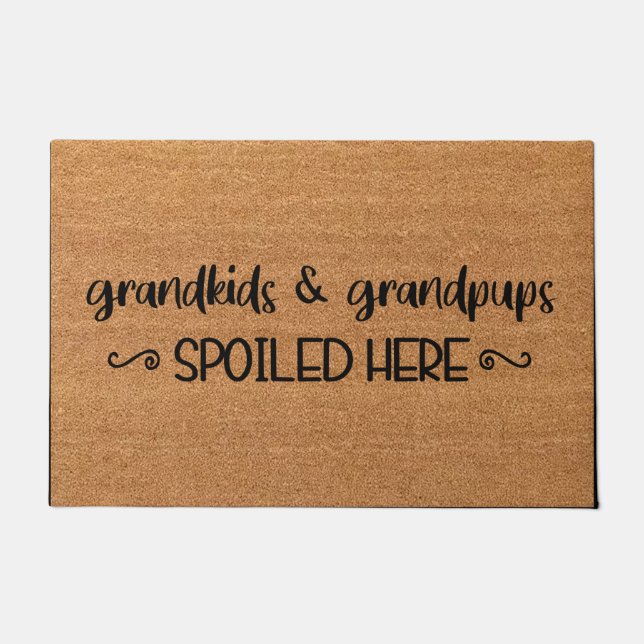 Paillasson Grandkids Welcome Doormat, Grand-parents Cadeau (Devant)