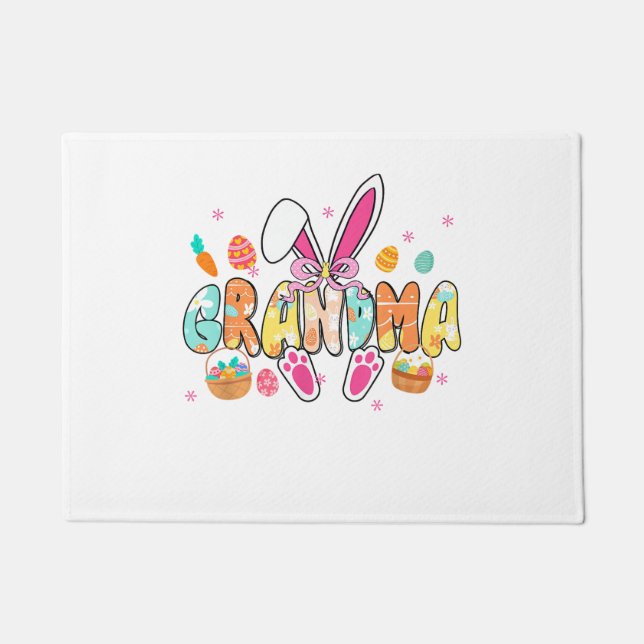 Paillasson Grandma Easter Grandma Coquette Bunny Ears Eggs Ba (Devant)