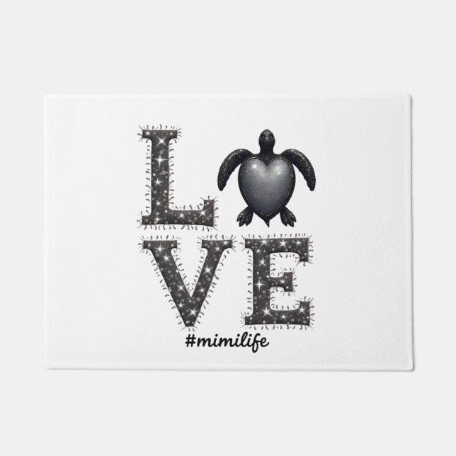 Paillasson Grandma Turtle - Love Mimi Life Sea Turtle, Mimi T (Devant)