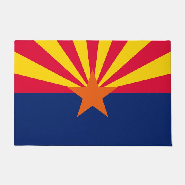 Paillasson Graphique Drapeau dynamique de l'état de l'Arizona (Devant)