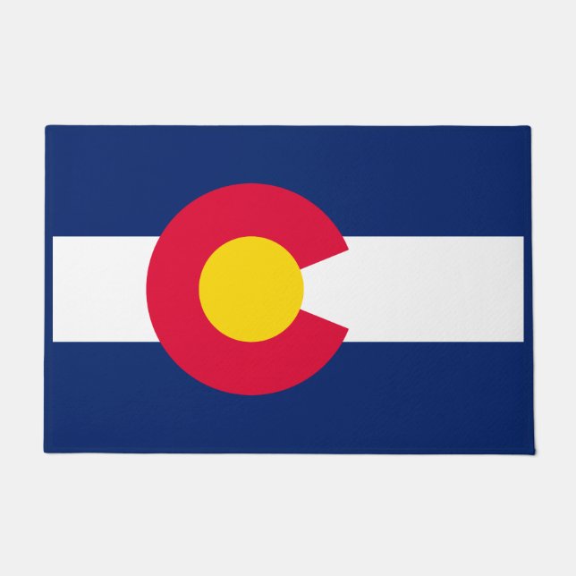 Paillasson Graphique dynamique de drapeau d'état du Colorado (Devant)