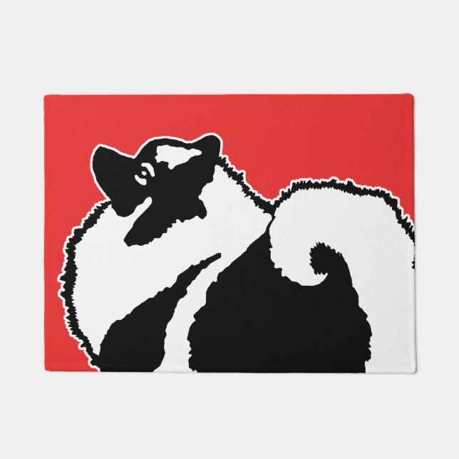 Paillasson Graphiques de Keeshond - art original mignon de (Devant)