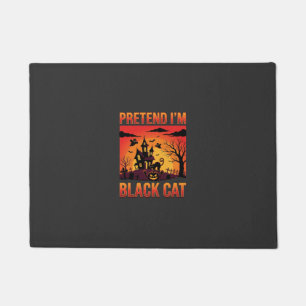 Paillasson Graphisme Halloween Je suis un chat noir Maison ha