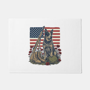 Paillasson Gravure vintage commémorative patriotique Blue Hee