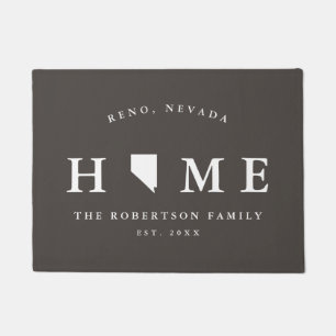 Paillasson Gray and White State of Nevada Carte Mat, mat de p