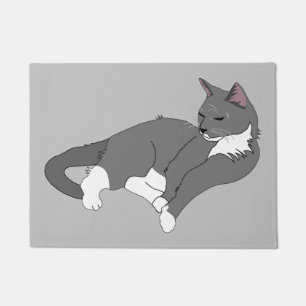 Paillasson Gray & White Tuxedo Cat