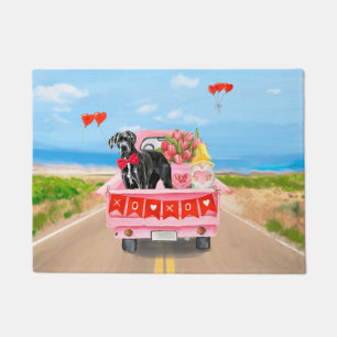 Paillasson Great Dane Chien Valentine's Day Truck