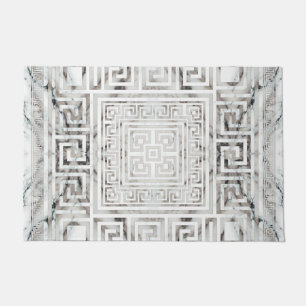 Paillasson Greek Meander - Greek Key White Marble textures
