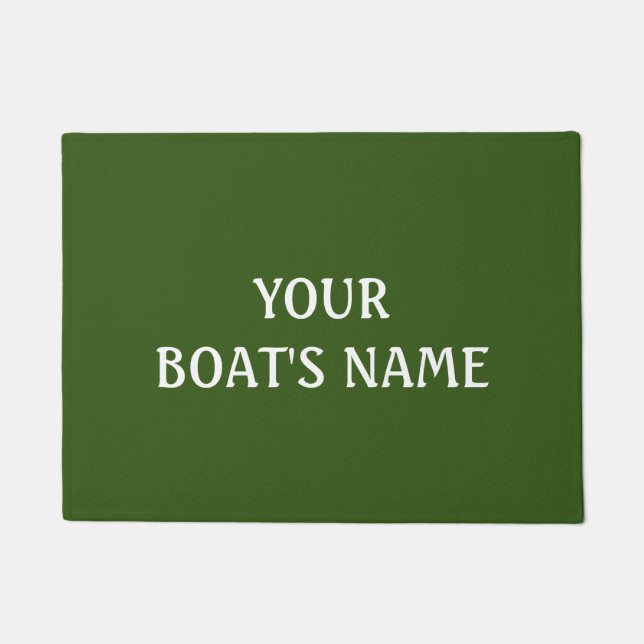 Paillasson Green Boat Name Dock Mat (Devant)